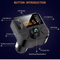 ราคา ของแท้100 BT S8 อุปกรณ์รับสัญญาณบลูทูธในรถยนต์ Bluetooth FM Transmitter MP3 Music Player SD USB Charger for Smart Phone C10 (14606534149)