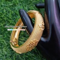 ราคา กำไลข้อมือ ลายพิกุลลายไทยดอกไม้ฉลุ สีลงยา เครื่องประดับชุดไทย กำไลข้อมือรุ่น 20228 ราคาต่อ 1 วง (18975905782)