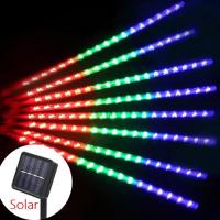 ราคา ไฟสาย LED พลังงานแสงอาทิตย์ 30 50ซม 8หลอด LED ดาวตกฝนดาวตกเทพนิยายกลางแจ้งพวงมาลัยตกแต่งต้นคริสต์มาสสวนลานบ้านหลอดไฟถนน (21170768139)