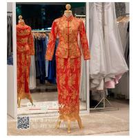 ราคา KPL059 ชุดกี่เพ้า ผ้าลูกไม้เนื้อดีทั้งชุด ชุดกี่เพ้าประยุกต์ สีแดง สวย หรู และสง่ามากๆ (12364715227)