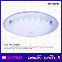 ราคา D2H คมไฟติดเพดาน แก้วลายน้ำขอบกระจก เลือกโคมปล่าว โคมพร้อมหลอด LED 12W 16W 18W 24Wรุ่น WL Q705 32W (7685771338)