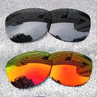 ราคา เลนส์อะไหล่โพลาไรซ์2คู่สำหรับ Oakley Frogskins ผสม OO9428 Frogskins ผสมเอเชีย OO9428F กรอบแว่นกันแดดเอเอฟ ติดตั้งได้ง่าย ใส่ได้อย่างสมบูรณ์แบบ ป้องกันรังสียูวี100 ดำ เงิน (20332778783)