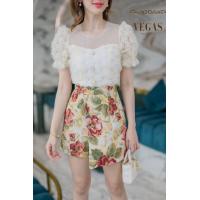 ราคา พร้อมส่ง จั้มสูท กางเกงกระโปรงผ้าทอ เสื้อดอก 3D งานรุ่นนี้สวยมาก หรูมากค่ะ ป้าย Vegas Luxury (17333513747)