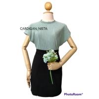 ราคา ป้ายแท้ My top เสื้ออัด พลีทคอปีน ทรงแขนล้ำ H22 CARDIGAN NISTA (19676613183)