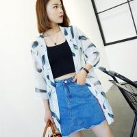 ราคา Women Bikini Cover Up Sunscreen Cardigan Kimono Korean Fashion Sun Proof Top Floral Long Sleeve Cardigan (15102085891)