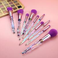 ราคา แปรงแต่งหน้า ด้ามยาว ด้ามคริสตัล เซ็ท 10 ชิ้น สีม่วง พร้อมส่ง (16276367991)