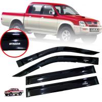 ราคา กันสาดประตู คิ้วกันสาด รุ่น มิตซูบิชิ สตราด้า MITSUBISHI STRADA ปี 1996 2004 สีดำเงา โลโก้ขาว 4 ประตู 4 ชิ้น (9042456238)
