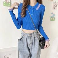 ราคา FF fashion เสื้อไหมพรมคอปก แขนยาว ครอปไหมพรม แต่งกระดุมหน้า ผ้ายืดได้เยอะ ใส่สบาย M5 (16182928829)