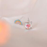 ราคา earika earrings my unicorn ต่างหูแป้นยูนิคอร์นกับสายรุ้ง เหมาะสำหรับคนแพ้ง่าย (1568356189)