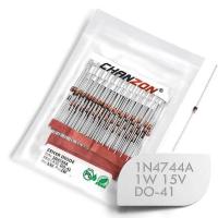 ราคา 50pcs 1N4744A 1N4744 Power Zener ไดโอด 1 W 15 V DO 41 DO 204AL AXIAL 1 วัตต์ 15 โวลต์ใน 1N 4744A IN4744A (20244248120)