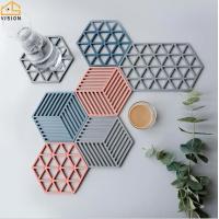 ราคา Visionซิลิโคนอุณหภูมิสูงแผ่นรองจานกันความร้อนกลวงลื่นAnti scaldingแผ่นรองจานCoasterตารางหนาหม้อ (2458362352)