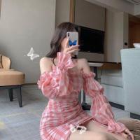 ราคา Eva Style พร้อมส่ง เดรส ชุดเดรสปาดไหล่สีชมพู กระโปรงสีชมพู เดรสเซ็กซี่ไหล่เดียวไม่มีซิป กระโปรงหวานๆเซ็กซี่รับอากาศร้อนๆ (19807744554)