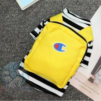 ราคา พร้อมส่ง เสื้อแฟชั่นลายทางขาวดำมีกระเป๋าหลังสีเหลือง ใช้งานได้จริง อินเทรนด์สุดๆ For PET (8684051220)