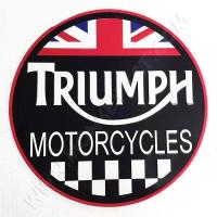 ราคา ป้ายสังกะสีวินเทจ Triumph Motorcycles 38 ซม ปั๊มนูน (397832736)