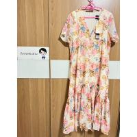 ราคา Bigsis พร้อมส่ง 2XL 4XL เดรสผ้าชีฟอง สีครีม ลายดอก ใส่สบาย มีสายรัดด้านหลัง สาวอวบ ใส่เที่ยว ทะเล ชุดเที่ยวทะเล (20435637846)