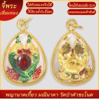 ราคา จี้พระ จี้ พญานาค เกี้ยว พญานาคราช เลี่ยมกรอบชุบเศษทอง แถมฟรี แหนบห้อยพระ และผ้ายันต์ (18265110118)