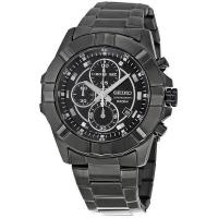 ราคา Karnvera Shop นาฬิกาข้อมือผู้ชาย Seiko LORD Chronograph SNDD77P1 Mens Black Steel 100m (1685624311)