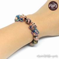 ราคา กำไลหินนำโชค โรโดไนท์ ลายดำ หินความรัก 10 มม ประดับปี่เซียะ 5 ธาตุ 1 คู่ สีพิ้งโกล ปี่เซียะเปลี่ยนสี ปี่เซียะ 5 สี เสริมดวง แก้ปีชง 2566 (538706071)