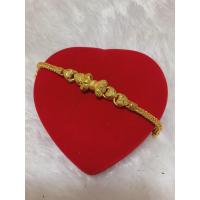 ราคา สร้อยข้อมือ น้ำหนัก3บาท ลายสีเสาร์รูปโบ หุ้มทองแท้ แถมตะขอตราปั้ม2ตัว (17500629902)