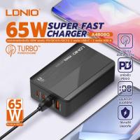 ราคา หัวชาร์จเร็วกำลังไฟ 65W หน้าจอแสดงผล QC4 PD QC3 0 ตัวเดียวจบ 2USB C 2USB A LDNIO A4808Q สายยาว1 50cm (20543304316)