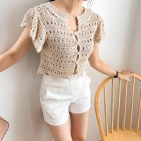 ราคา เสื้อครอปถักไหมพรม เสื้อถักตาข่าย เสื้อถักไหมพรม เสื้อถักเกาหลี (19189256883)