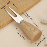 ราคา คุ้มค่าที่จะซื้อมีดทาเนยสแตนเลสพร้อมด้ามไม้ส้อมชีสไม้พายปาดเนยขนมปังที่ตักพิซซ่าในครัว (20718598160)