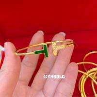 ราคา กำไลทอง2สลึง YHGOLD กำไลตัวที ทองคำแท้ 96 5 (16520461827)