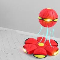 ราคา Magic flying UFO ball pop toys flying ball with LED light deformed bouncy ball childrens toys decompression toys (21046950964)