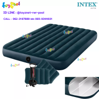 ราคา Intex ส่งฟรี ที่นอนเป่าลม แค้มป์ แคมป์ปิ้ง ปิคนิค 5 ฟุต ควีน 1 52x2 03x0 25 ม รุ่น 68765 64736 หมอน 2 ใบและที่สูบลมดับเบิ้ลควิ๊ก วัน (343891523)