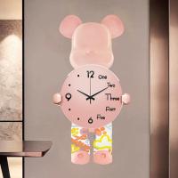 ราคา suidi123 นาฬิกาแขวนผนังอะคริลิก รูปหมี เสียงเงียบ ตกแต่งผนัง ที่มาพร้อมนาฬิกาหมีเงียบเสียงเงียบสุดๆ (21251967258)