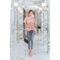 ราคา My top เสื้อยืดหญิง แขนสั้น ไม่ต้องรีด ผ้ายืด สปริงเด้งตัว สาวอวบใส่ได้ ชายระบาย H24 T SHIRTNISTA (7190226302)