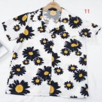 ราคา พร้อมส่ง เสื้อเชิ้ตคอปกเเฟชั่นลายดอกไม้ เสื้อเชิ้ตเเขนสั้น ลายดอกเดซี่ ลำลองสไตล์เกาหลี (19685638217)