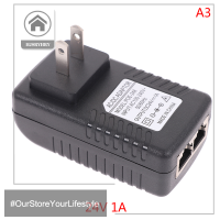 ราคา HITN AC 110V 240V ถึง DC 12V 15V 24V 48V 0 5A 1A PoE Injector Power Adapter (20680566026)