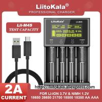 ราคา Liitokala Lii M4S แอลซีดีทดสอบความจุ3 7V 1 2V มัลติฟังก์ชั่18650 21700 17355 18350 14500 AA AAA เครื่องชาร์จแบตเตอรี่ (21170690309)
