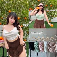 ราคา เสื้อสายเดี่ยว รูดข้าง ผ้าร่อง หวานปนเซ็กซี่ เสื้อผ้าสาวอวบอ้วน พลัสไซส์ ไซส์ใหญ่ (19398183500)