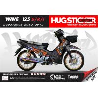 ราคา Hugsticker สติ๊กเกอร์เวฟ125i 125i LED 125s 125r 125ไฟเลี้ยวบังลม ลาย Yak ปี 2003 2005 2012 2018 2022 2023 (20035367261)