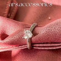 ราคา แหวนเพชรcz แหวนชุบเงินแท้ ปรับขนาดได้ แหวนเงิน (18146337347)