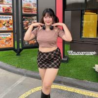 ราคา เสื้อแฟชั่น เสื้อสาวอวบ เสื้อครอป เซ็กซี่สาวอวบ (20512904613)