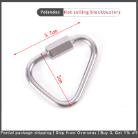 ราคา Yolandas สามเหลี่ยม carabiner พวงกุญแจสแตนเลส Snap คลิปตะขอหัวเข็มขัดล็อคสกรู (20800765849)