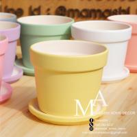 ราคา กระถางดินเผา ขนาด 5 นิ้ว MASHI12 กระถางลิ้นมังกร กระถางต้นไม้ กระถางไม้มงคล เศรษฐี กระถางพร้อมจานรอง (11162026600)