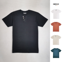 ราคา IBEROZ เสื้อยืด คอวี มีกระดุม สีพื้นสไตล์มินิมอล รุ่น S VBUTTON (19371082123)
