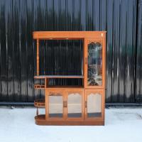 ราคา เคาน์เตอร์บาร์ไม้ ประตูบานกระจก ตู้บาร์สูง ตู้โชว์โครงไม้ (19259521672)