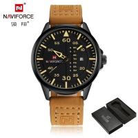ราคา NAVIFORCE แบรนด์หรู กีฬานาฬิกาผู้ชายนาฬิกาควอตซ์ผู้ชายนาฬิกา Man Leather Army Wrist WatchTH (20509157784)