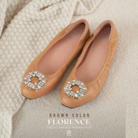 ราคา รองเท้าหนังแกะรุ่น Florence Brown color สีน้ำตาล (17659218546)