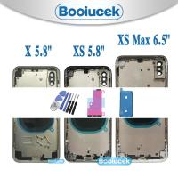 ราคา High quality For iphone X 5 8 XS 5 8 XS Max 6 5 Housing Battery Cover Door Rear Chassis Frame Back Cover With Glass (11348159071)