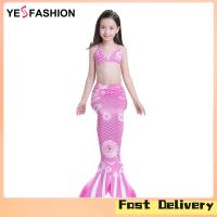 ราคา Yesfashion ชุดว่ายน้ำบิกินี่มีสายแยกเสื้อคล้องคอสำหรับเด็กผู้หญิงชุดกางเกงว่ายน้ำผู้ชายมีหางนางเงือกสำหรับร้าน Stock3ชิ้น (20471956957)