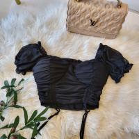 ราคา New Arrival ใหม่งาน แขนตุ๊กตาเปิดไหล่เสริมฟองน้ำ ผ้ามุ้งแต่งเต้าย่น ย่นข้าง รูดเชือกด้านหน้า แบบเปะมากๆ (19834033353)