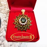 ราคา Inspire Jewelry จี้พลอยนพเก้า ทรงกลม สวยงามมาก จี้บุษราคัม จี้ทับทิม โกเมน ไพลิน ฯลฯ ฝังเพชรพลอย CZ งานจิวเวลรี่ งดงาม size 5x5cm (15549227014)