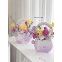 ราคา EPA กระเช้าดอกไม้ กระเป๋าหูหิ้วใส่ดอกไม้ จัดช่อดอกไม้ ทรงกลมสีทูโทน สวยมาก (20076470801)