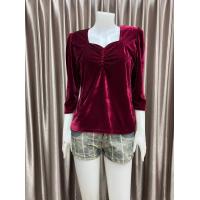 ราคา เสื้อกำมะหยี่ แขนสามส่วน จั้มหน้าอก อก 36 40 นิ้ว สวย หรู ผ้านิ่ม ใส่สบาย ใส่ได้ทุกโอกาสค่ะ เฉพาะเสื้อ (16787558813)